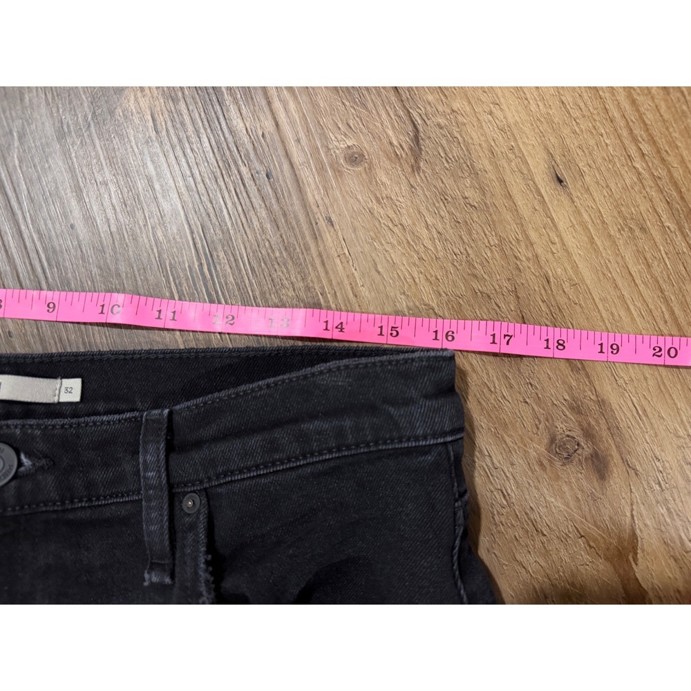 Hudson Remi Women's‎ Size 32 High Rise Straight Leg Jeans Black Raw Hem Stretch - Picture 9 of 10